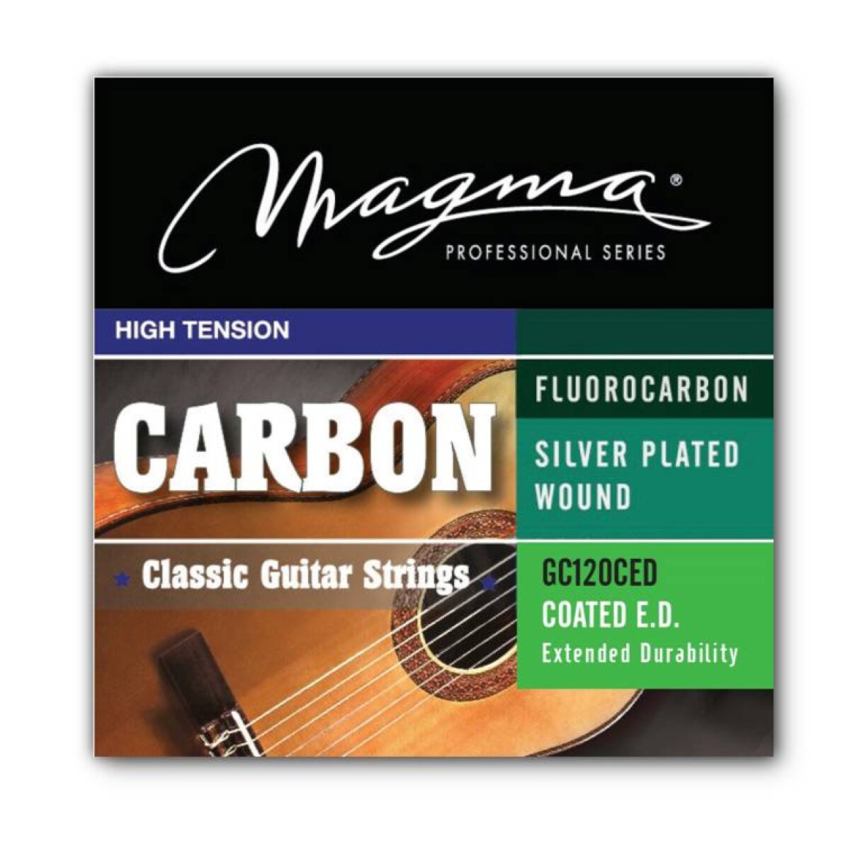 Cuerdas Guitarra Clásica Magma Coated HT Carbono GC120CED 