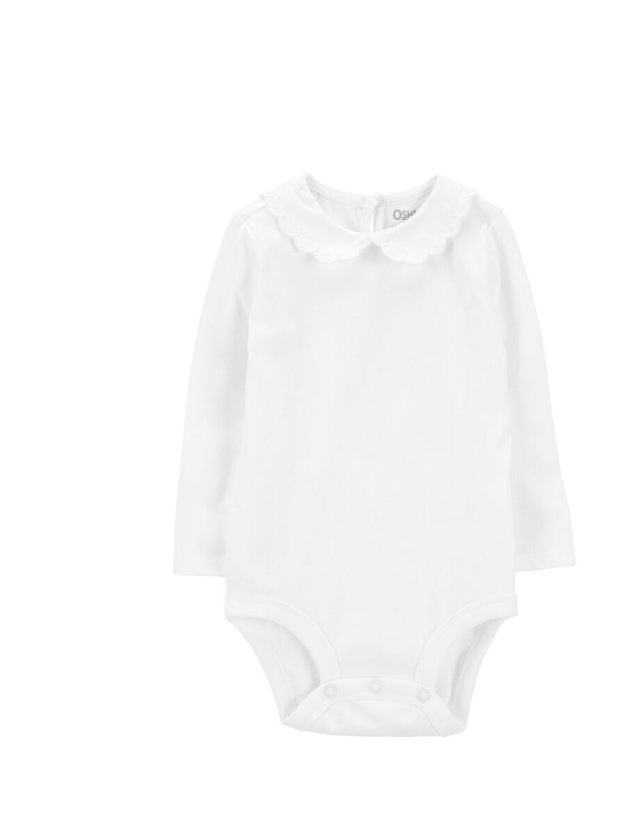 Body Oshkosh Ml Cuello Mago Bordado - BLANCO 