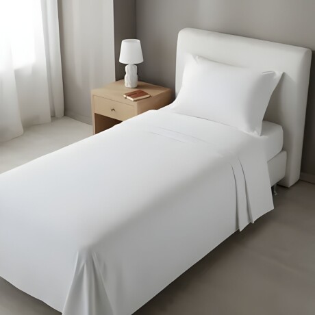 Juego Sábanas Richmond House 1 Plaza Y Media Lisa Blanca
