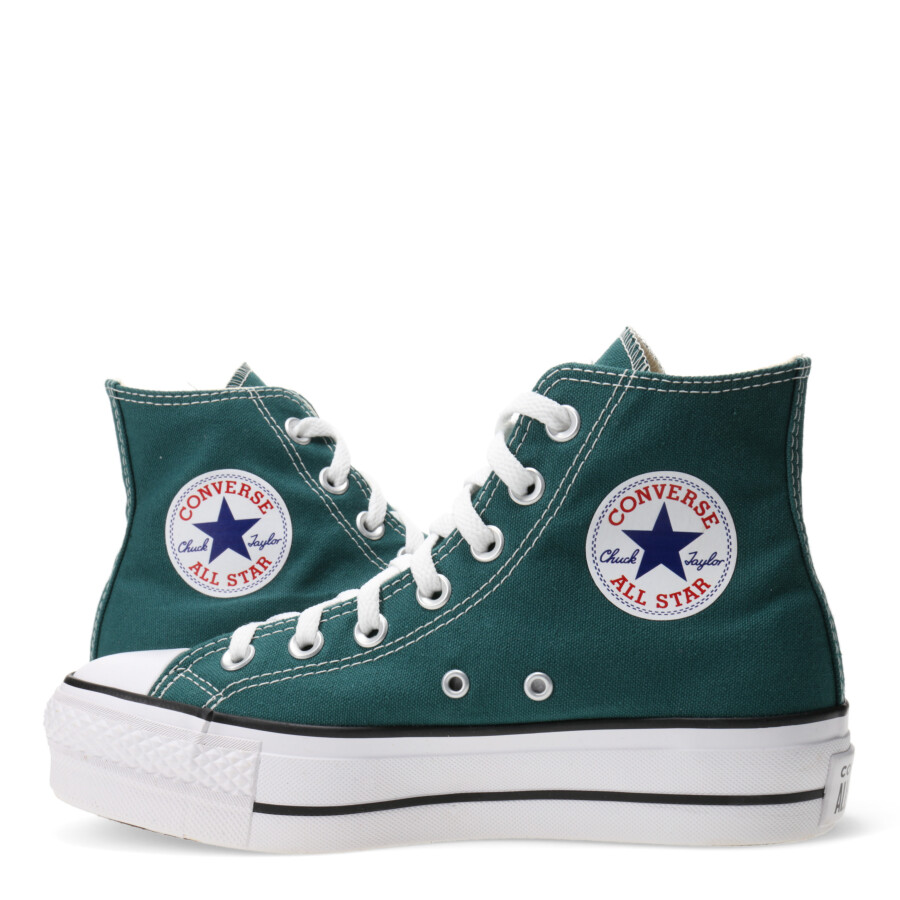 Championes de Mujer Converse - All Star Chuck Taylor Lift Verde - Negro - Blanco