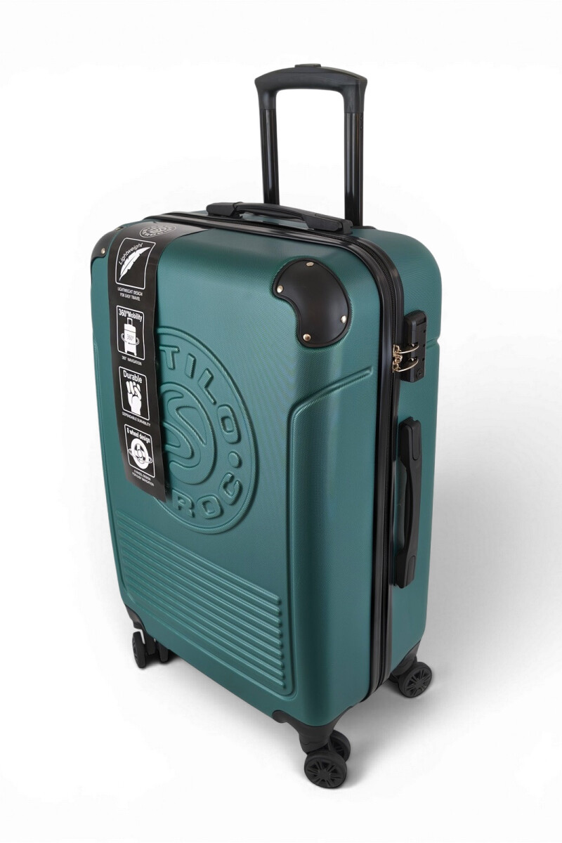 Valija mediana ABS (fibra) de 24" Verde M