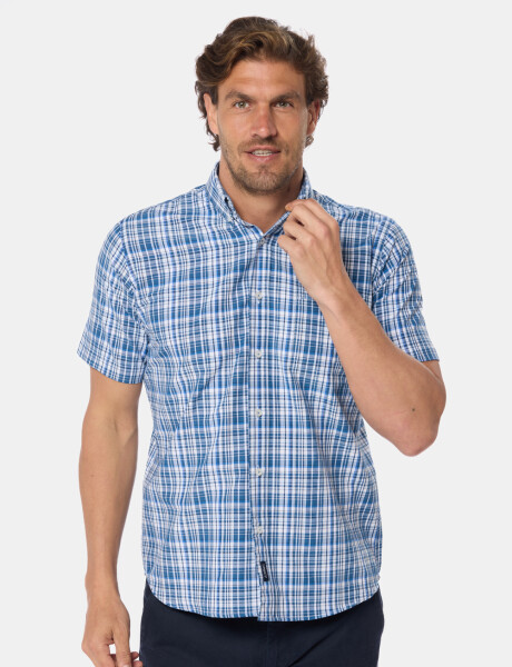CAMISA SPORT A CUADROS Azul