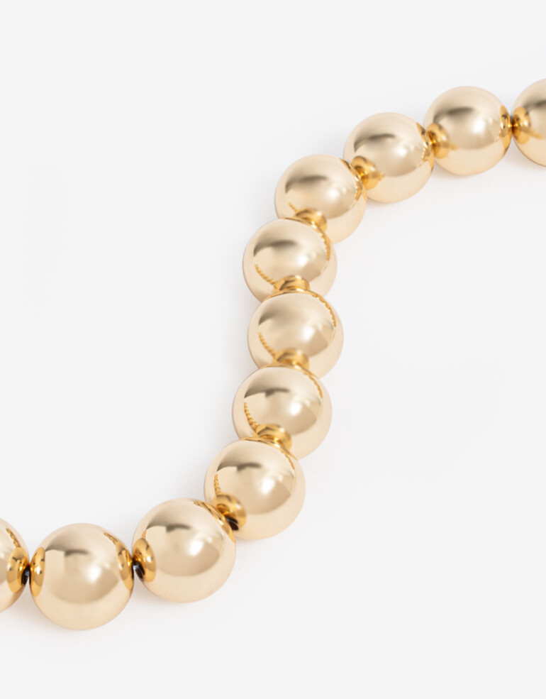 Collares Cortos Metal Collares Cortos, Metal Balls - Dorado