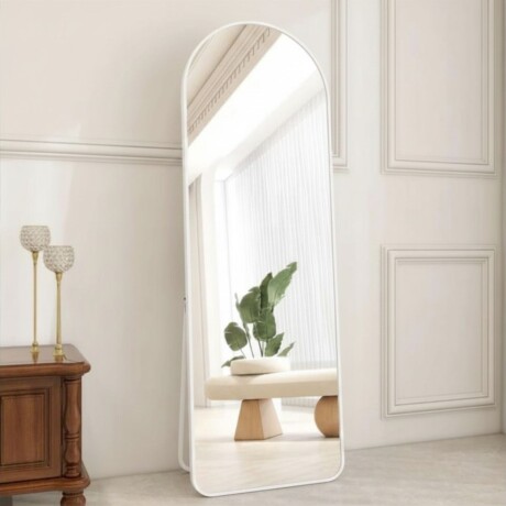 Espejo De Pie Lumax Suler Rectángulo Redondeado 80 x 180cm Blanco
