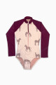LITTLE SURFER ONE PIECE Zebra Pink