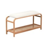 BANCO MADERA C/ASIENTO FORRADO 30x90x48CM NATURAL BANCO MADERA C/ASIENTO FORRADO 30x90x48CM NATURAL