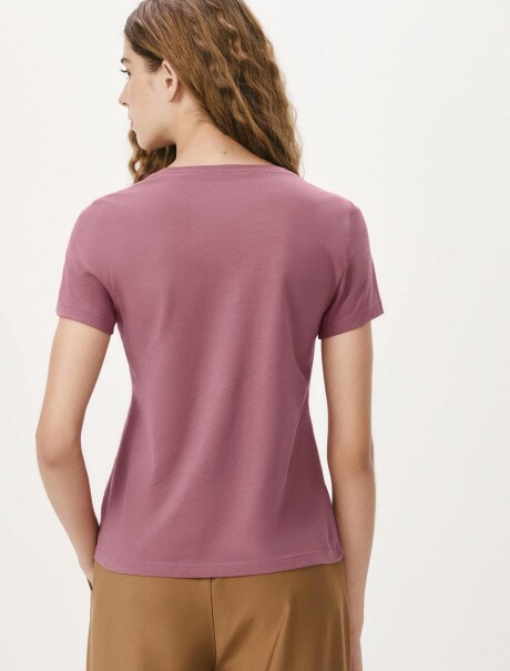 CAMISETA BÁSICA MANGA CORTA ROSADO