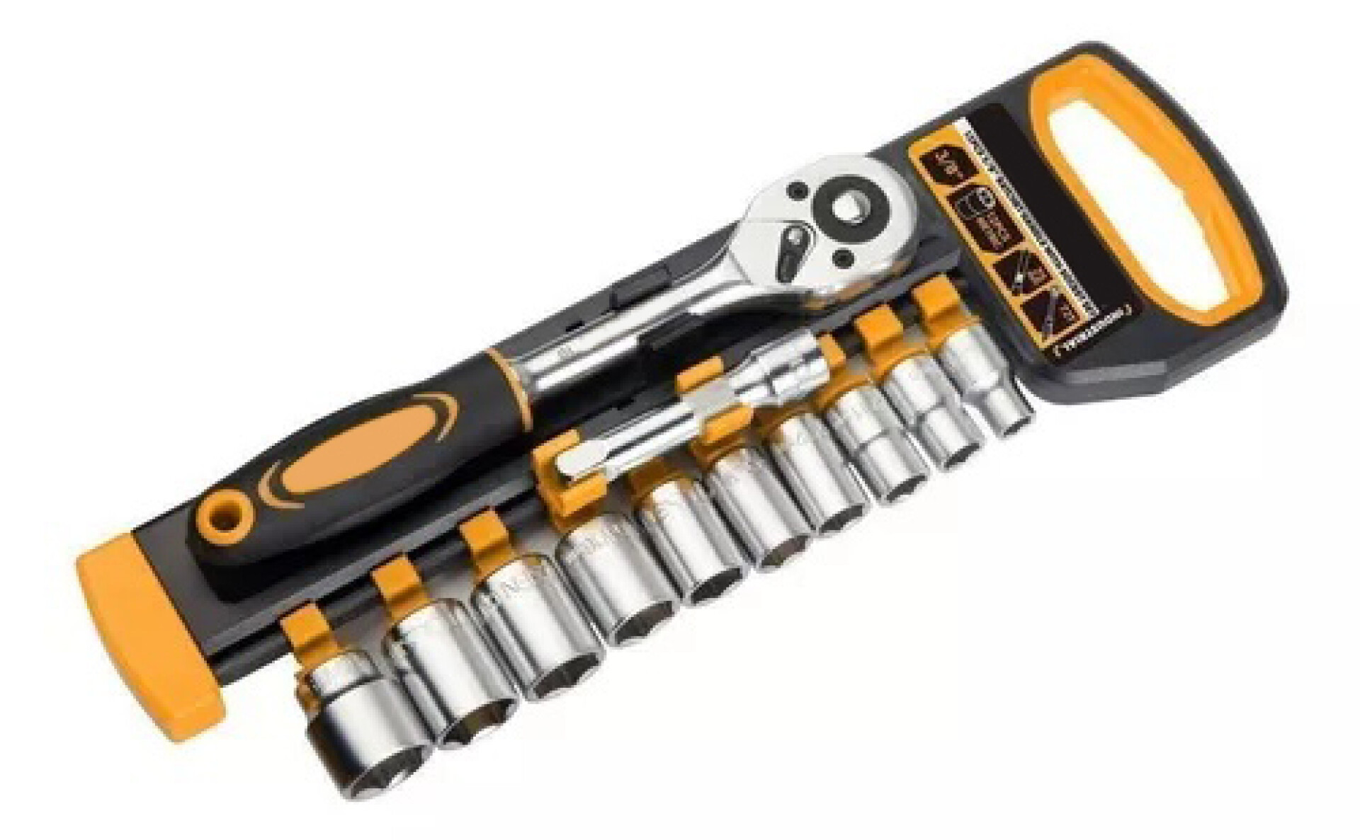 TOLSEN JUEGO LLAVE CRIQUET 3/8 + 10 DADOS MM INDUSTRIAL 12 