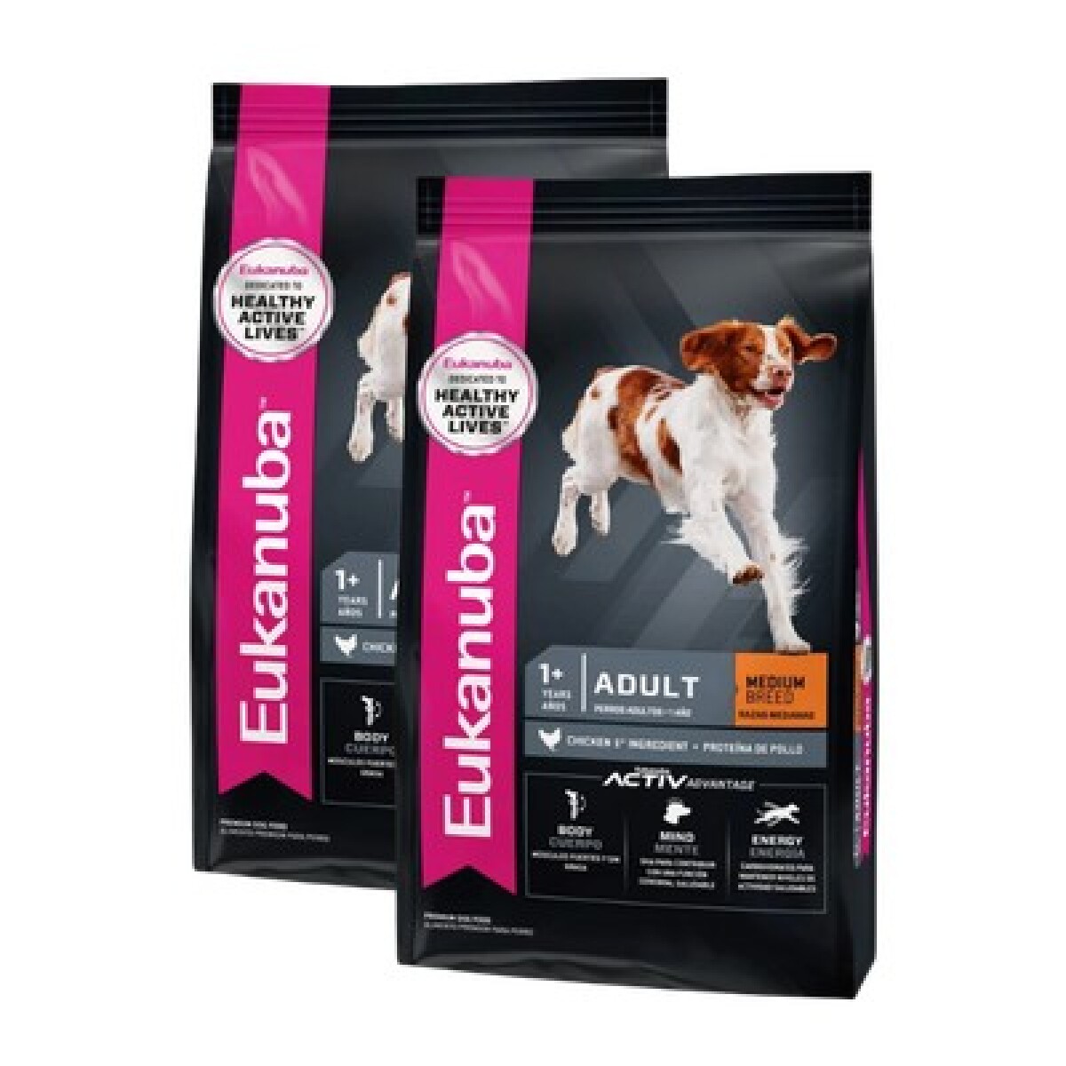 ALIMENTO EUKANUBA ADULT MEDIUM 18 KG X2 