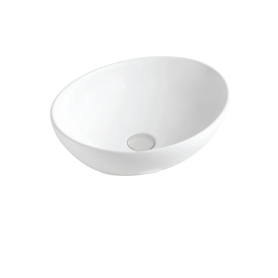 Lavatorio de Apoyo Ovalado Blanco Brillante Línea Zoe Lavatorio de Apoyo Ovalado Blanco Brillante Línea Zoe