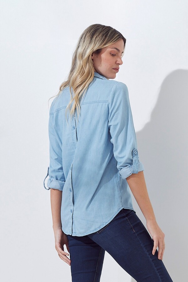 Blusa Denim JEAN CLARO