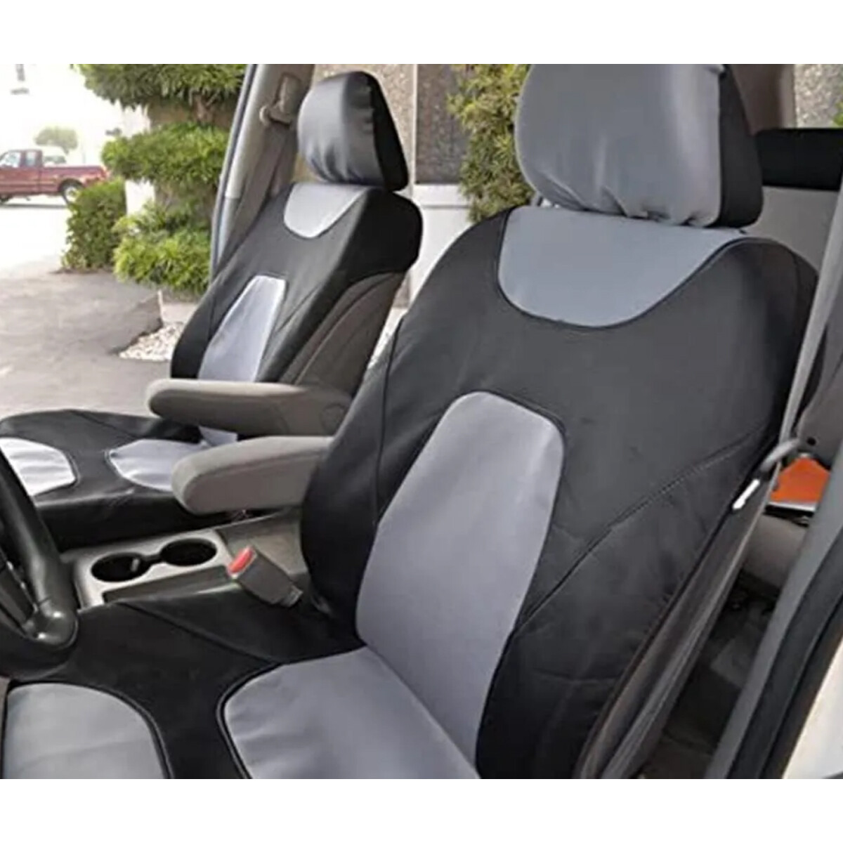 Cubreasientos Para Auto De Tela - Gris 