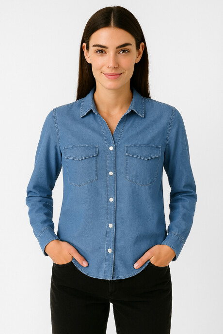 Camisa Aguirre Azul Medio