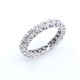 Anillo sin fin en oro 18k blanco y brillantes Anillo sin fin en oro 18k blanco y brillantes