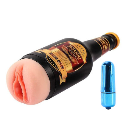 Botella de Cerveza Masturbador + Balita Vibradora Botella de Cerveza Masturbador + Balita Vibradora