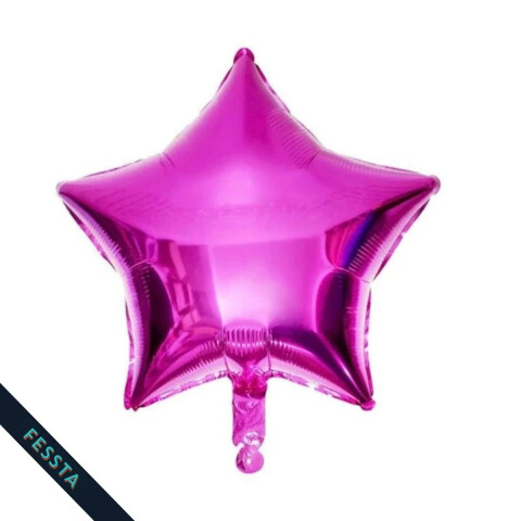 Globo Metalizado Estrella x1 Fucsia