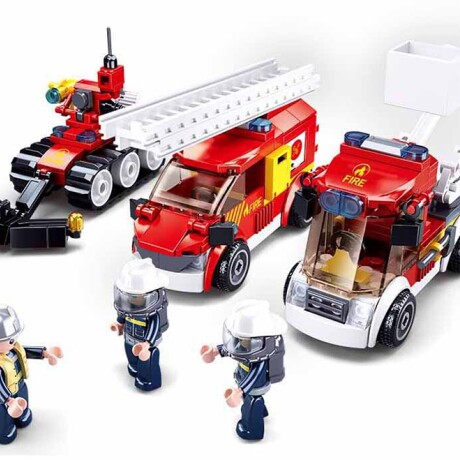 Set Brigada De Bomberos + Figuras 490 pcs Set Brigada De Bomberos + Figuras 490 pcs