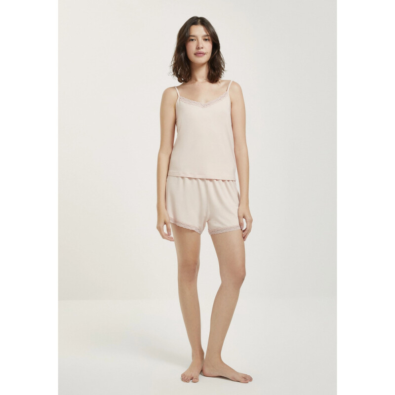PIJAMA SM FEM ROSA CLARO