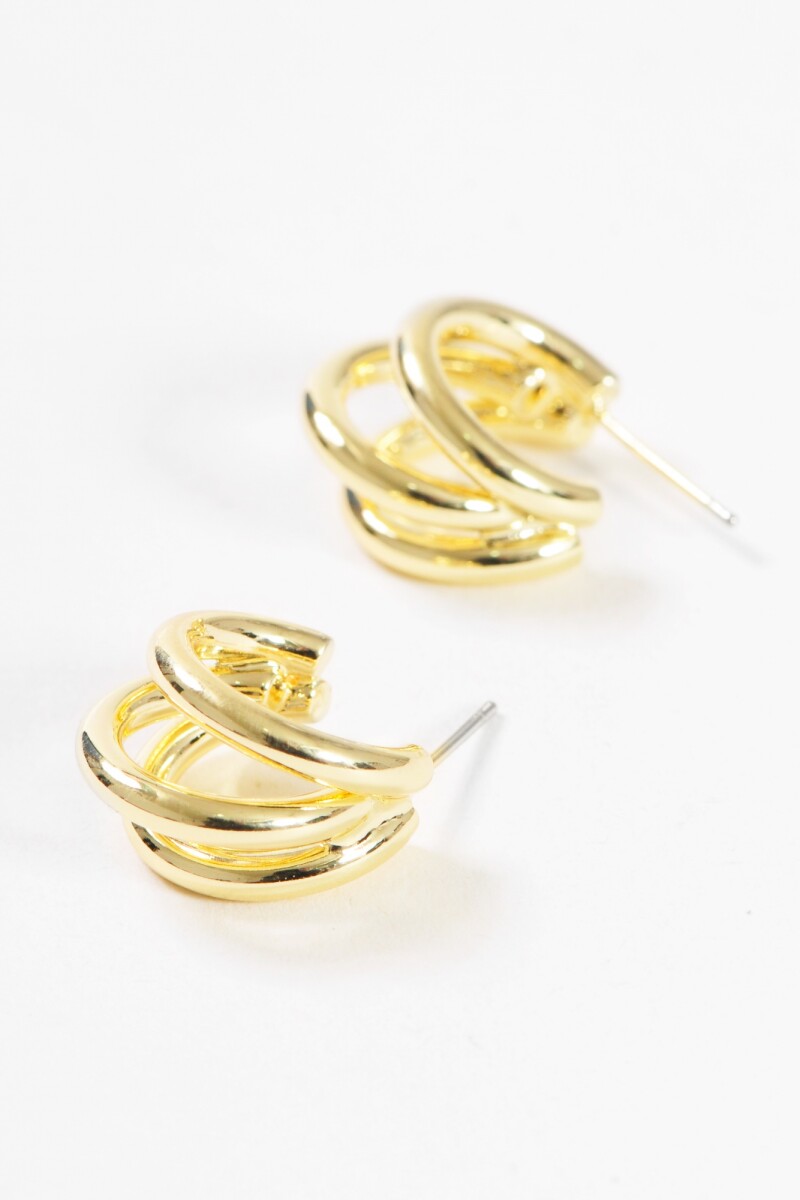Aros triple vuelta dorado