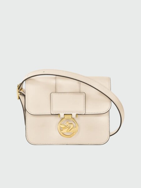 Longchamp -Cartera pequeña de cuero, Box-trot Beige