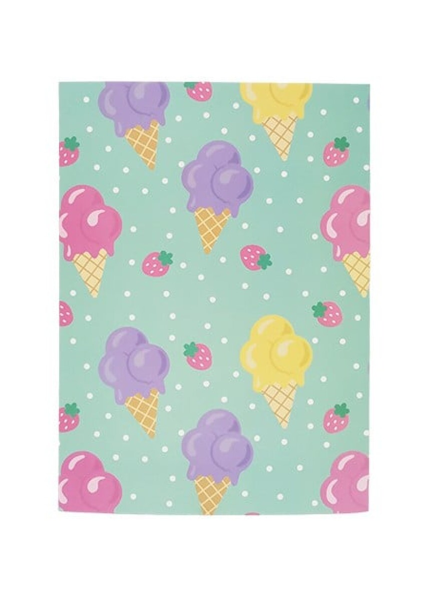 Cuaderno helados A4 - celeste 