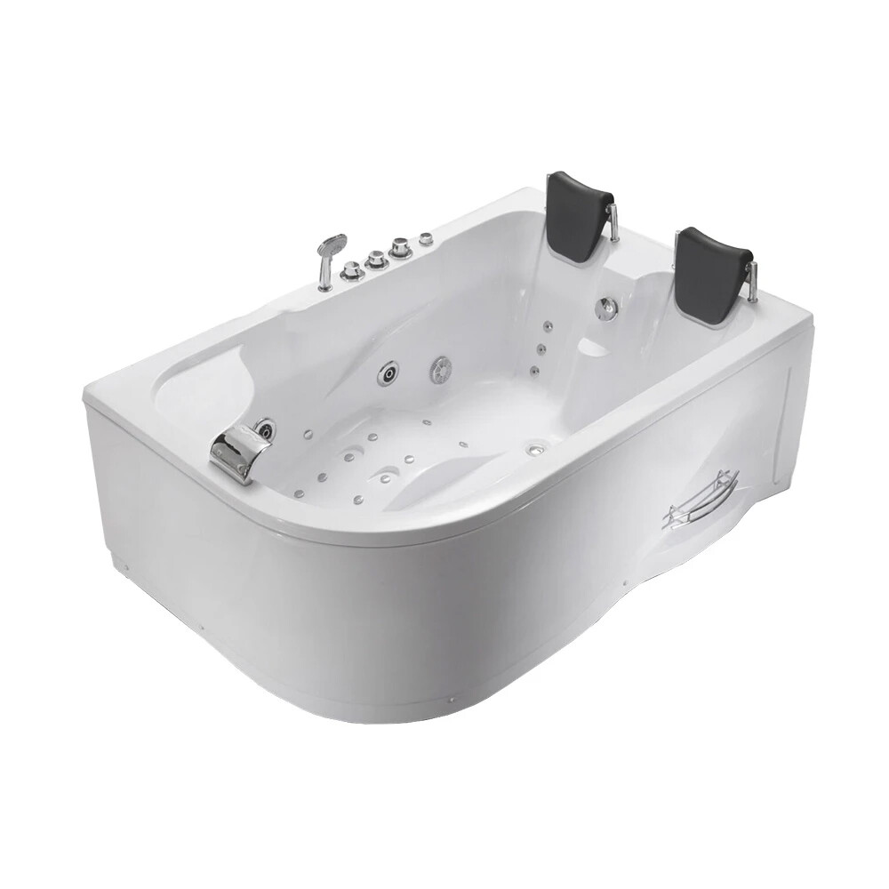 BAÑERA HIDROMASAJE BLANCA PARA DOS PERSONAS CON GRIFERIA Bañera Hidromasaje Blanca Para Dos Personas Con Griferia
