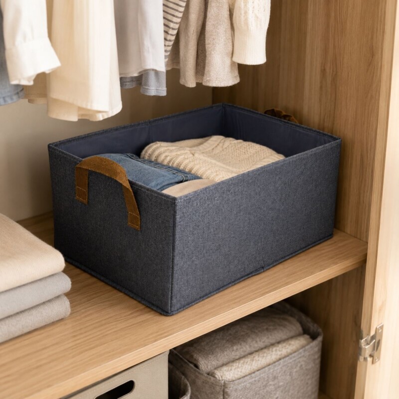 Cesto de tela 46x27x20cm GRIS