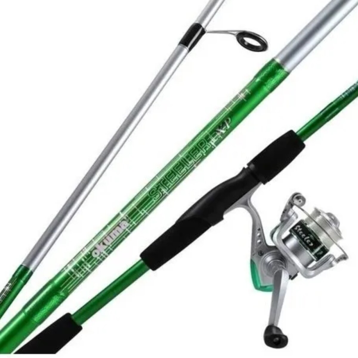 Combo Okuma caña Steeler 1.65m + reel verde 