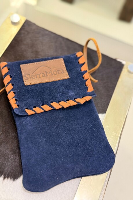 Cel Bag Gamuza Azul Marino