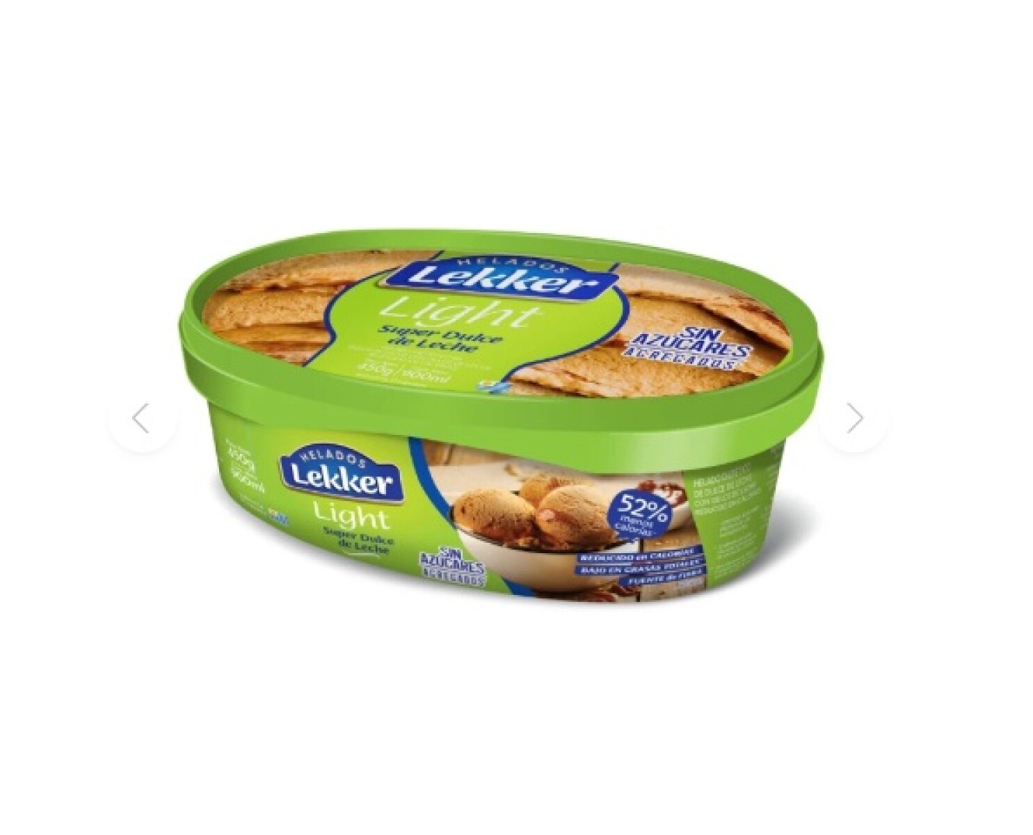 HELADO LIGHT SUPER DULCE DE LECHE 900ML LEKKER +SOLO PDE O WEB+ 
