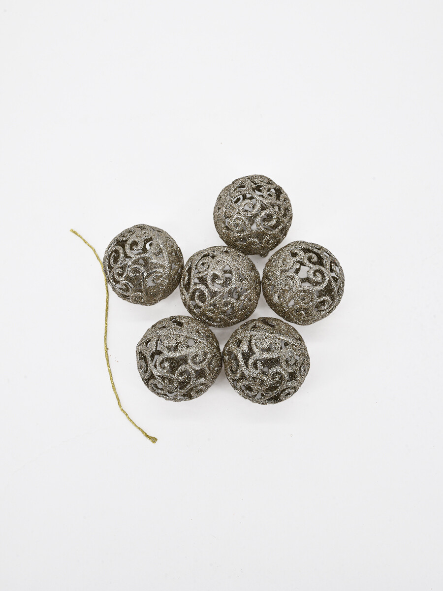 ADORNO COLGANTE SET X 6 - DORADO 