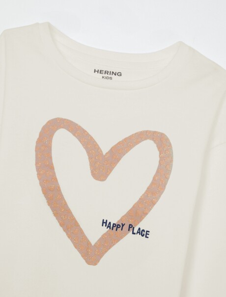 BLUSA INFANTIL CON ESTAMPA BEIGE