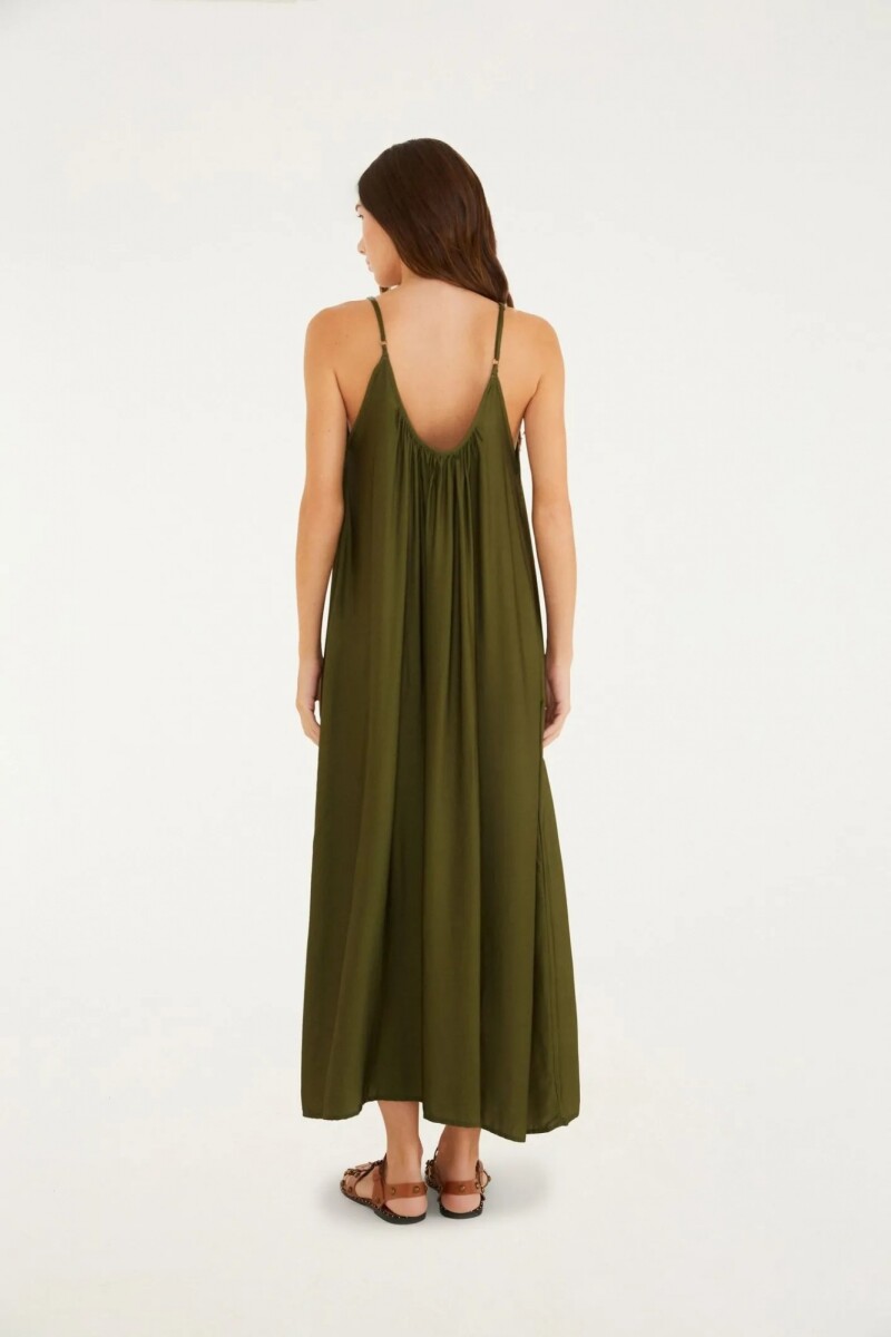 VESTIDO LARGO Verde