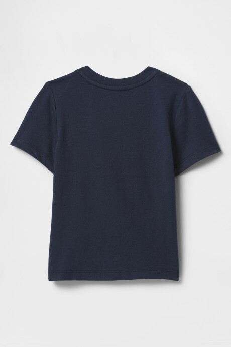 Remera Con Bolsillo Logo Gap Toddler Niño Tapestry Navy