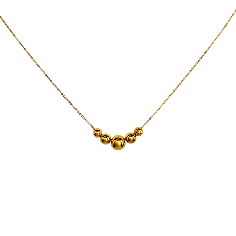 Conjunto Bolitas-Oro bajo-Sin piedra-CJ8039 Sinpiedra