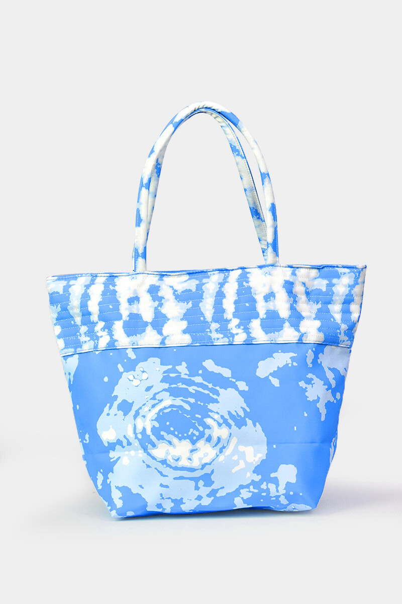 Bolsa de playa estampada - Azul 