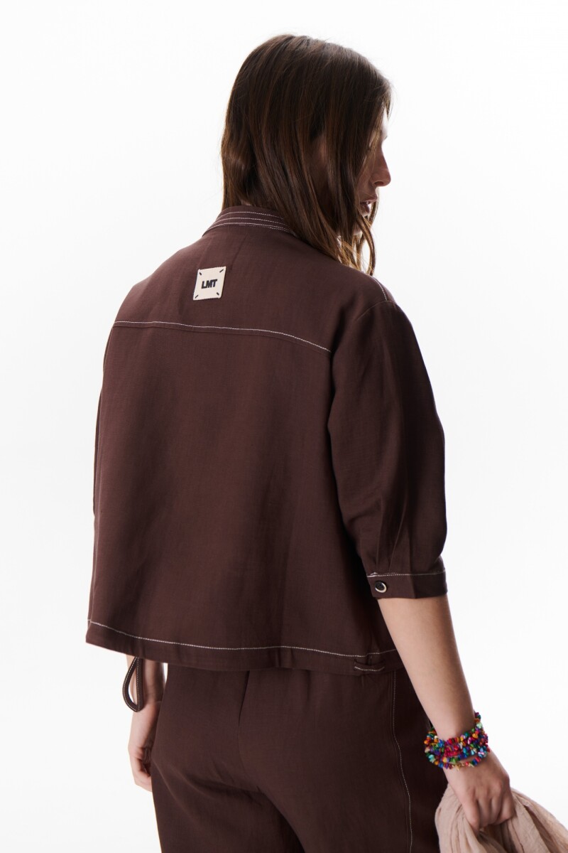 CHAQUETA LINO SOHO MARRON