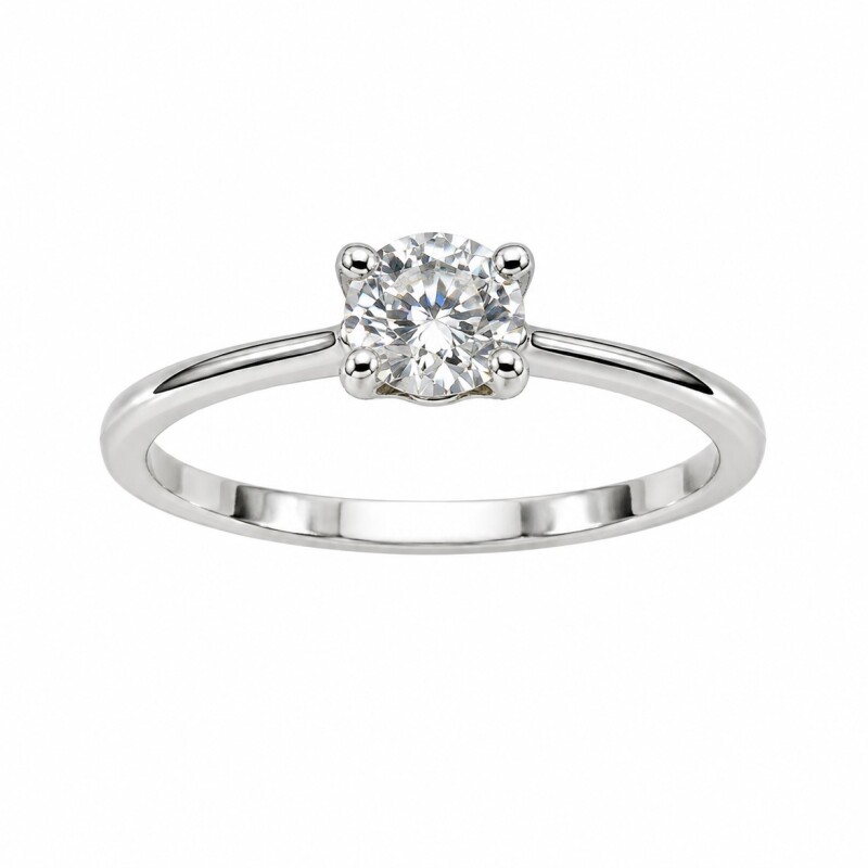 Anillo solitario con zirconia y corazón Anillo solitario con zirconia y corazón