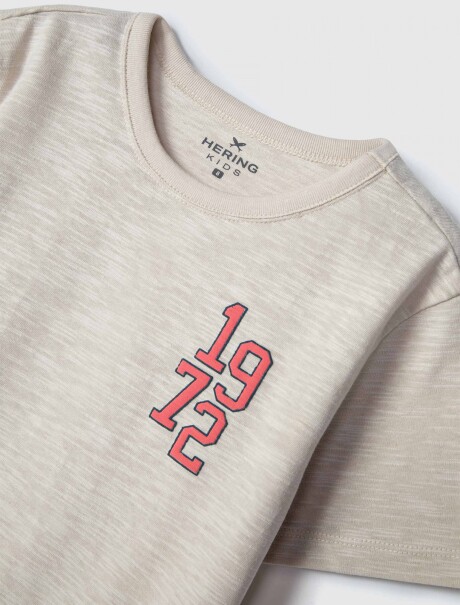 CAMISETA INFANTIL CON ESTAMPA GRIS