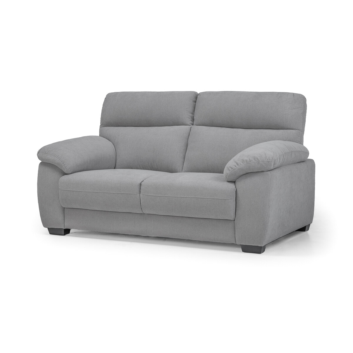 Sofá Krom - Tela Microfibra - 2 cuerpos - Nikki 3 (Gris) 