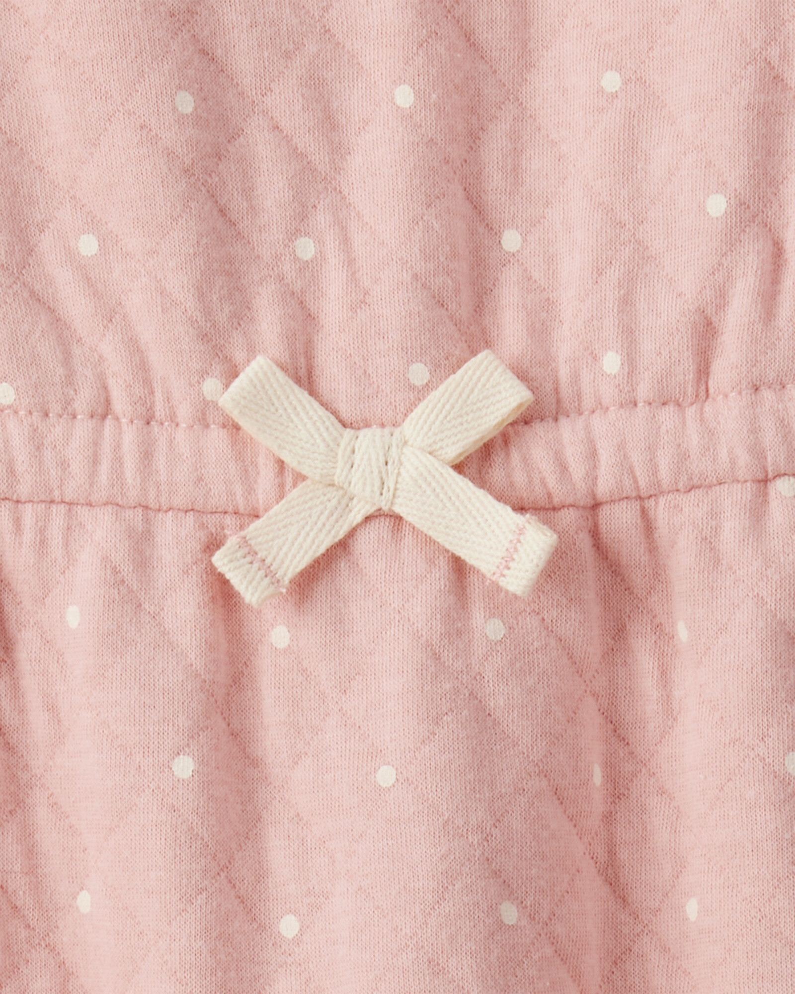 Monito de algodón, capitoneado, diseño a lunares Sin color