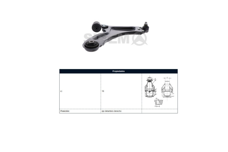 Parilla De Suspension Delantera Chev Montana/Corsa Ii 00-12 Der Parilla De Suspension Delantera Chev Montana/Corsa Ii 00-12 Der