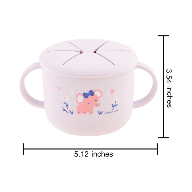 SNACK.SJ Taza De Silicona Para Snacks 6m+ Stephen Joseph - Elefante