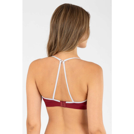 Top triangulo sole Bordeaux