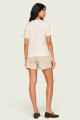 Remera dama Hering manga corta Beige