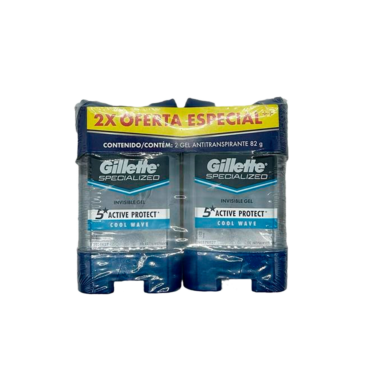 DESODORANTE BARRA GILLETTE PACK X 2 CLEAR COOL WAVE 82GRS 
