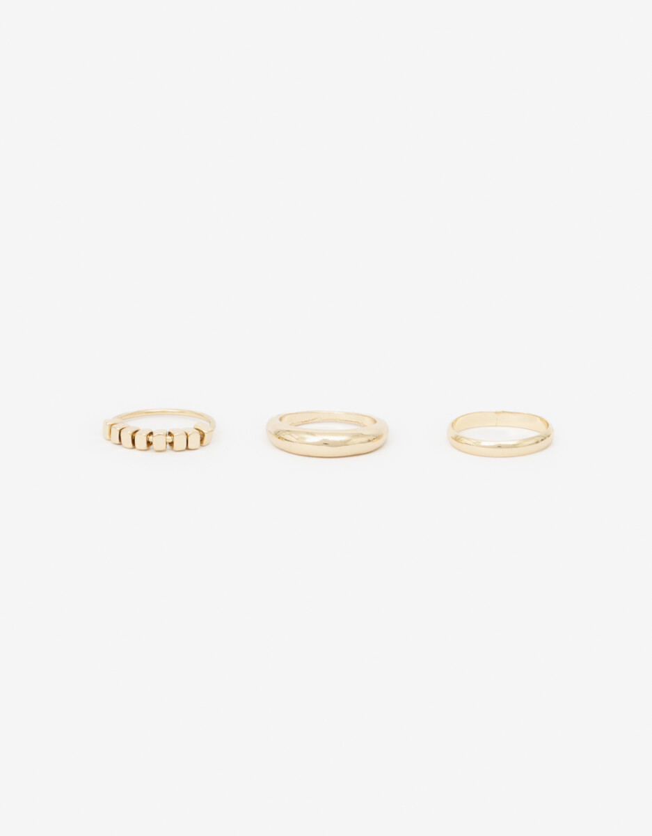 Set Anillos Metal 