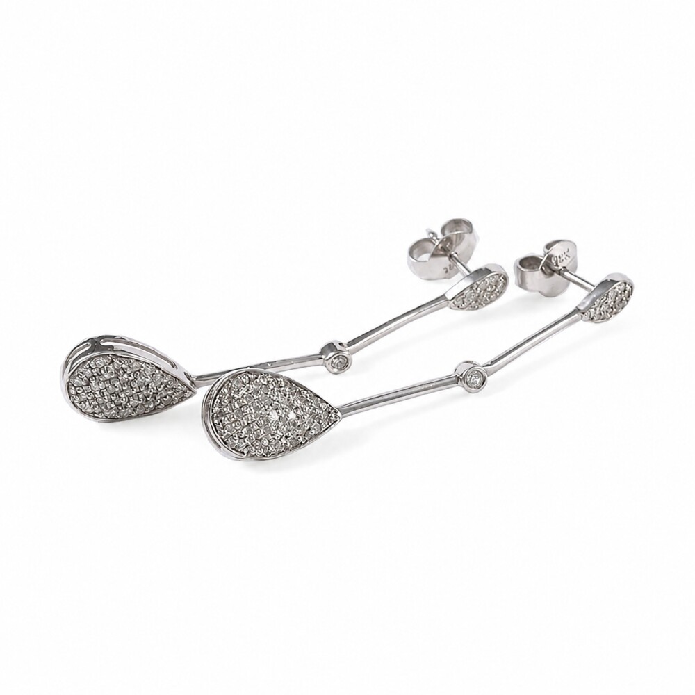 CARAVANAS EN ORO BLANCO 18K CON BRILLANTES CARAVANAS EN ORO BLANCO 18K CON BRILLANTES