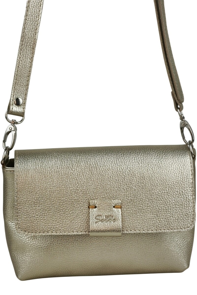 Morral con solapa chico Champagne