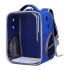 Mochila Transparente Rectangular Perro Gato Animal Premium Color Variante Azul